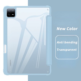 เคสแท็บเล็ต หนัง PU ใส พร้อมช่องใส่ดินสอ สําหรับ xiaomi Redmi Pad SE 11 นิ้ว 2023