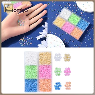 [Homyl5] ลูกปัดแก้ว 6 สี สําหรับทําเครื่องประดับ งานฝีมือ DIY