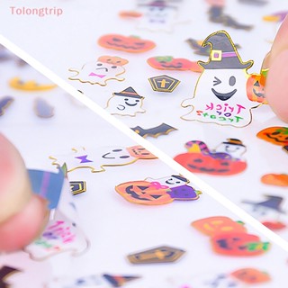 Tolongtrip&gt; สติกเกอร์ฉลาก ลายฟักทอง แม่มด ฮาโลวีน DIY สําหรับตกแต่งสมุดไดอารี่ อัลบั้ม