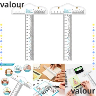 Valour ไม้บรรทัดอะคริลิคใส ทรงตัว T ทรงสี่เหลี่ยม