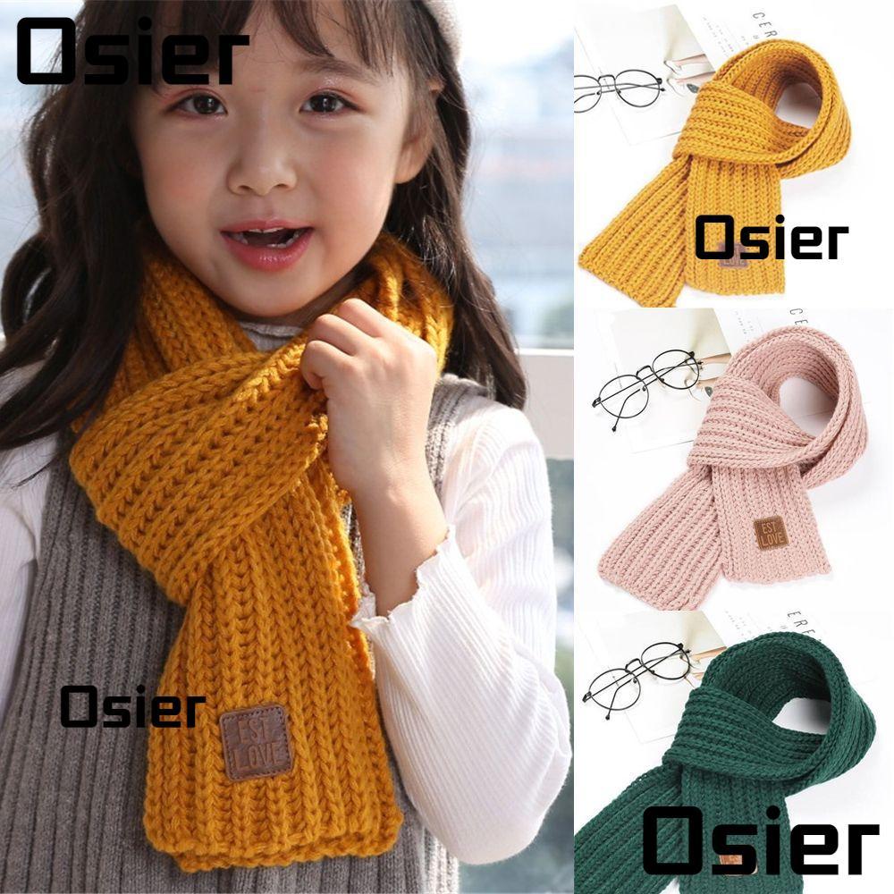 Osier1 ผ้าพันคอ ผ้าถัก แบบนิ่ม สําหรับเด็กผู้ชาย และเด็กผู้หญิง