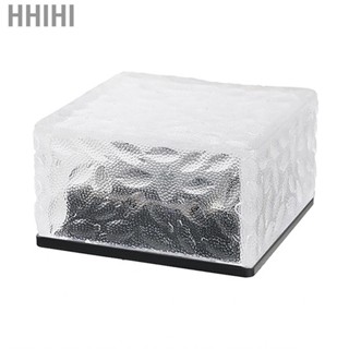 Hhihi In Ground Brick Lamp  Solar Glass Light Automatic Lighting for Garden