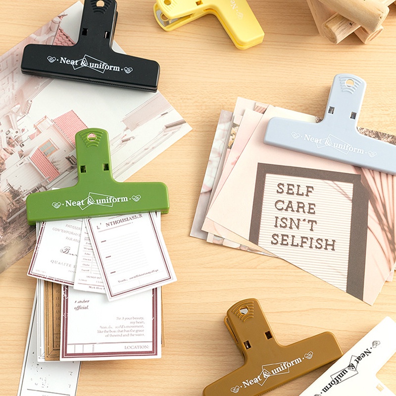 คลิปแม่เหล็ก แบบดูดติดกระเป๋า เรียบง่าย สีพื้น สําหรับตกแต่งโฟลเดอร์ สํานักงาน นักเรียน - รูปที่ 3