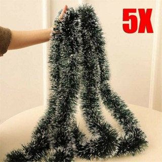 ⚡XMAS⚡Festive Sparkle with 5Pcs Christmas Chunky Tinsel Garland 2M (65Ft) Length