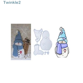 Twinkle แม่แบบโลหะตัดกระดาษ รูปสโนว์แมน สโนว์แมน ลายนูน สีเงิน ขนาด 9.4x6.2 ซม. สําหรับตกแต่งอัลบั้มรูปภาพ 1 ชุด