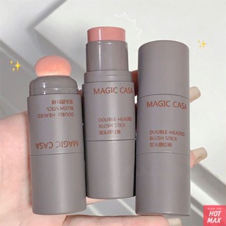 MAGIC CASA Double Headed Sponge Monochrome Blush Cream สีธรรมชาติติดทนนานพร้อมสูตรกันน้ำ แต่งหน้าแบบพกพา ,Beauty Frenzy