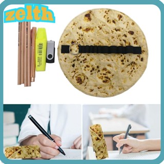 Zelth Tortilla กระเป๋าดินสอ แบบม้วน สไตล์สร้างสรรค์ สําหรับใส่เครื่องเขียน ของขวัญนักเรียน