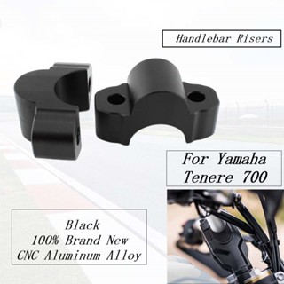 แคลมป์ยกแฮนด์บาร์ อะลูมิเนียม สีดํา สําหรับรถจักรยานยนต์ Yamaha Tenere700 Tenere 700 XT700Z 2019-2021