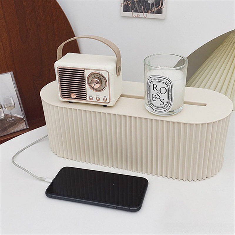 ฝาครอบรางปลั๊กไฟกล่องสายไฟสําหรับ Surge Protector Outlet ซ่อนกล่องจัดการสายเคเบิล Wall Mount Desk