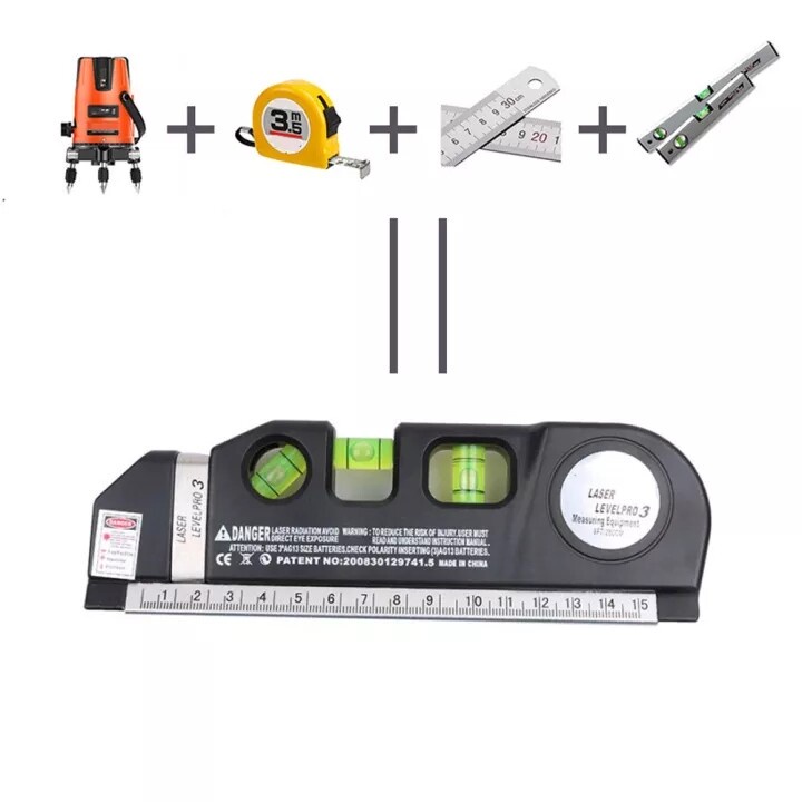 ตลับเมตรเลเซอร์（พร้อมขาตั้งพร้อมตลับเมตร) สำหรับวัดและปรับระดับ ระดับน้ําเลเซอร์ ระดับเลเซอร์มัลติฟังก์ชั่น - รูปที่ 6