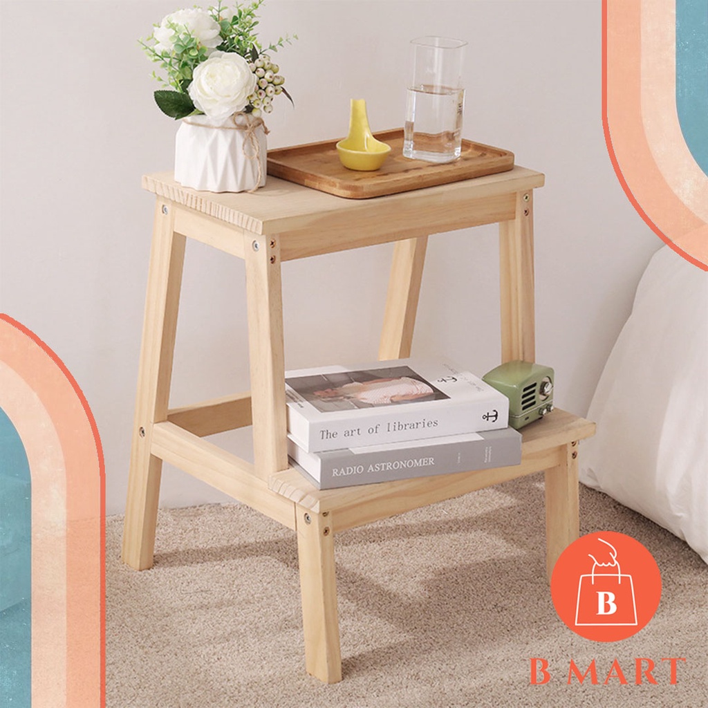 STEP STOOL ASPEN STOOL WOODEN STEP STOOL DECORATIVE BANGKU TANGGA LADDER เก้าอี้