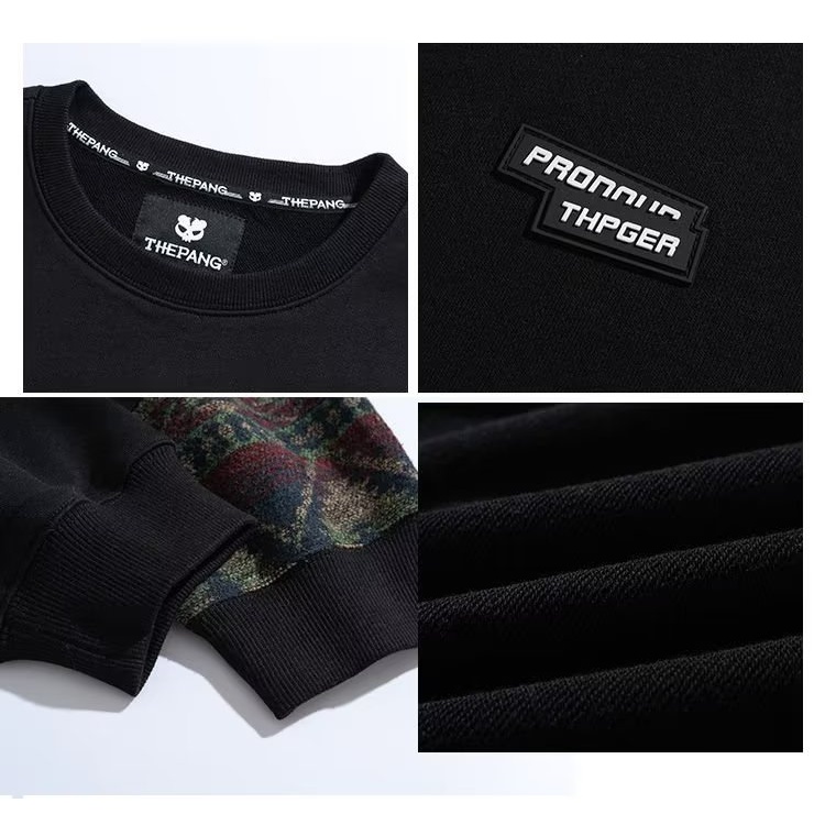 เสื้อยืดกันหนาว คอกลม แขนยาว ทรงหลวม ขนาดใหญ่ แฟชั่นสไตล์เกาหลี สําหรับผู้ชาย ไซซ์ M - 8XL