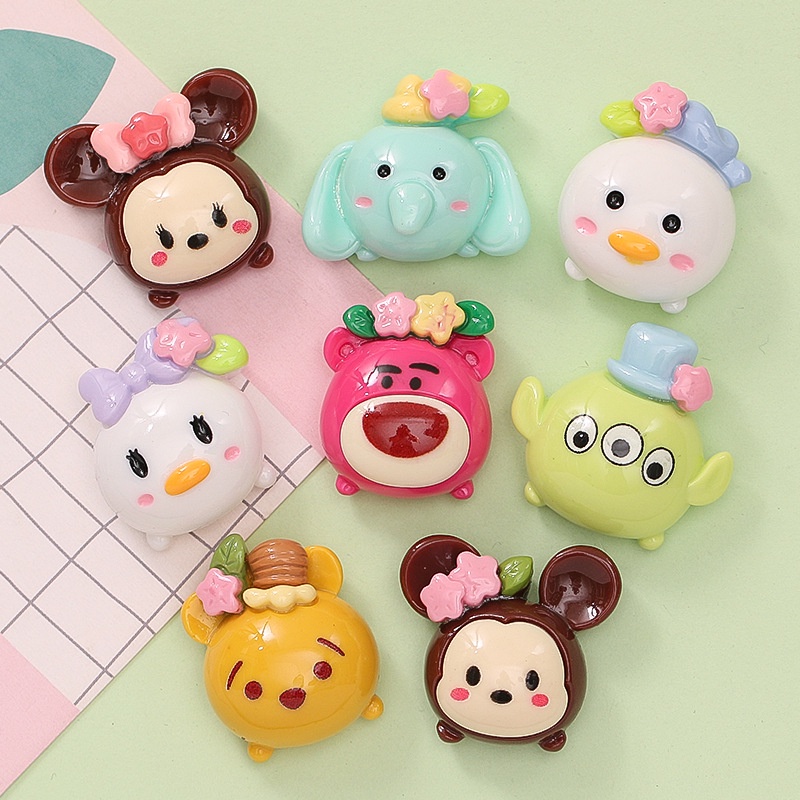กาวสติกเกอร์เรซิ่น ลายการ์ตูนหมี สามตา แฮนด์เมด diy อุปกรณ์เสริม สําหรับตกแต่งตู้เย็น รองเท้า โทรศัพท์มือถือ