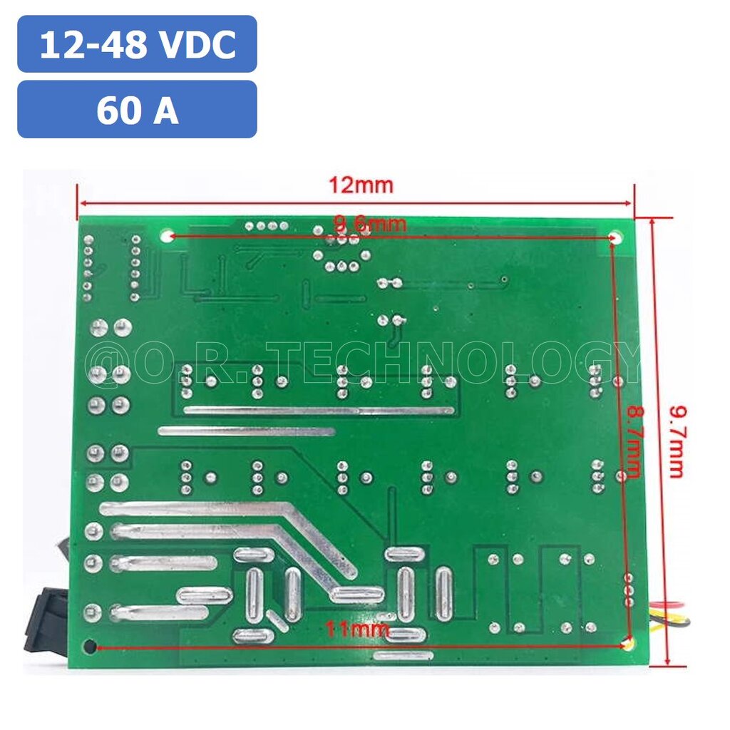 (1ชิ้น) AH045 ตัวควบคุมความเร็วรอบมอเตอร์ พร้อมสวิทช์หมุนกลับทาง 1000W 12-48VDC 60A DC Motor Speed Controller Reversi... - รูปที่ 4