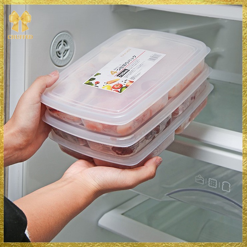 Chuffed> กล่องเก็บเนื้อสัตว์แช่แข็ง 4 ช่อง สําหรับตู้เย็น