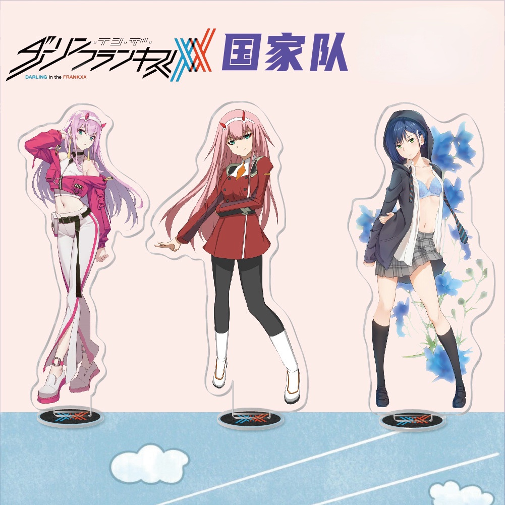 อะนิเมะ DARLING ใน FRANXX ขาตั้งอะคริลิคคอสเพลย์ตัวเลขขาตั้งแฟนของขวัญของที่ระลึกคลาสสิก