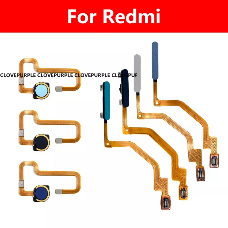 เครื่องสแกนลายนิ้วมือ ปุ่มโฮม ด้านหลัง แบบยืดหยุ่น สําหรับ Redmi Note 8 8T 8 Pro 9 9S 9 Pro