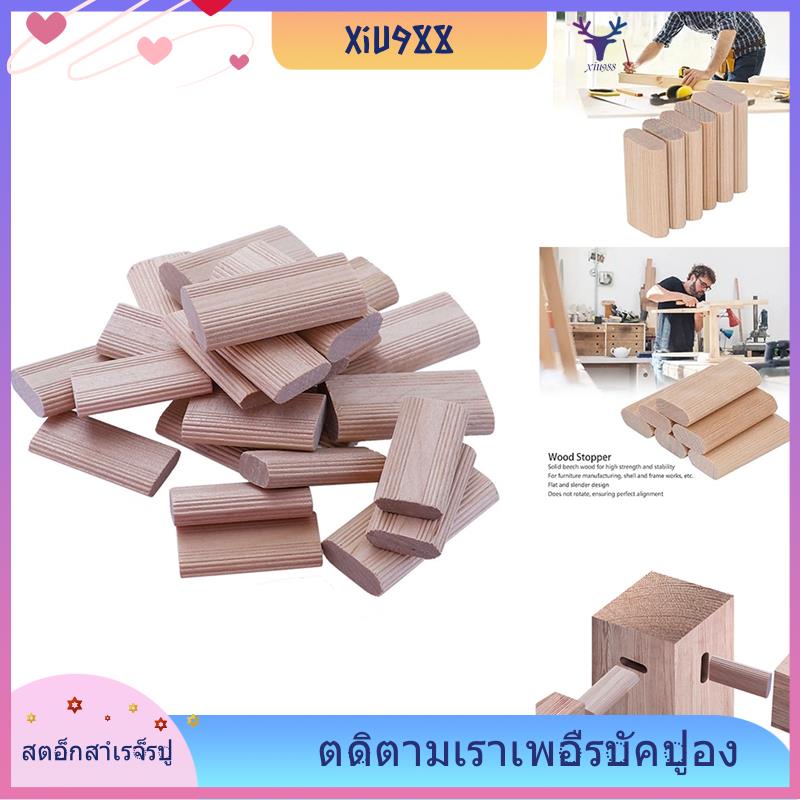 【xiu988】ตัวเชื่อมต่อเดือยไม้ โดมิโน่ ปลั๊กไม้บีช ตัวเชื่อมต่อเฟอร์นิเจอร์ งานไม้