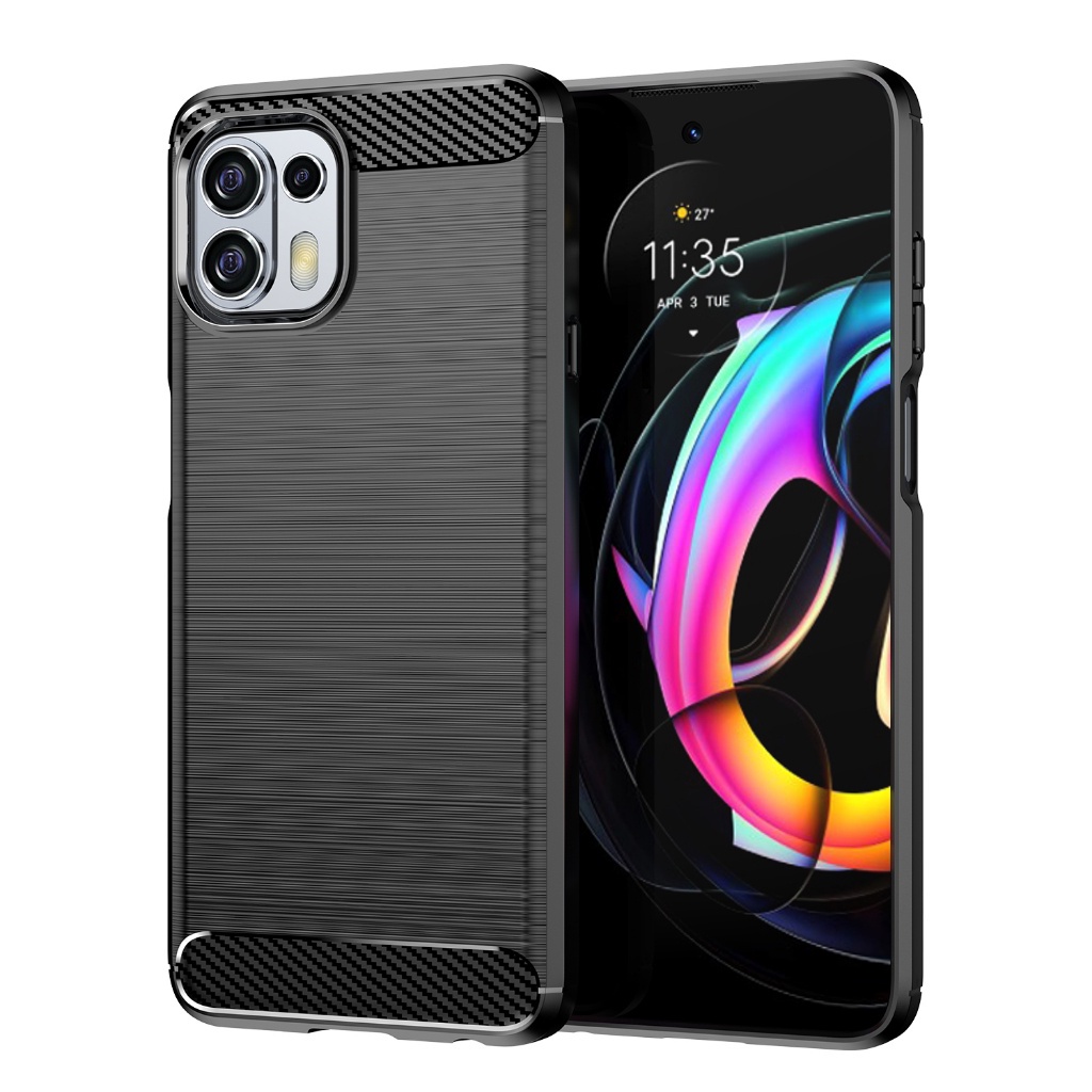 สําหรับ Motorola Edge 20 Fusion แปรงคาร ์ บอนไฟเบอร ์ ป ้ องกันกรณีนุ ่ ม , ทนต ่ อแรงกระแทก , ป ้ องกันรอยขีดข ่ วน , ป ้ องกันเคสโทรศัพท ์ ธุรกิจ