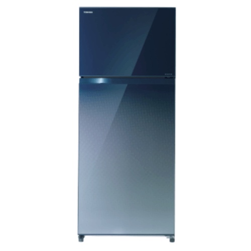 Big-hot-TOSHIBA ตู้เย็น 2 ประตู 21.5 คิว GR-AG66KA(GG) สีกระจกน้ำเงิน สินค้าขายดี
