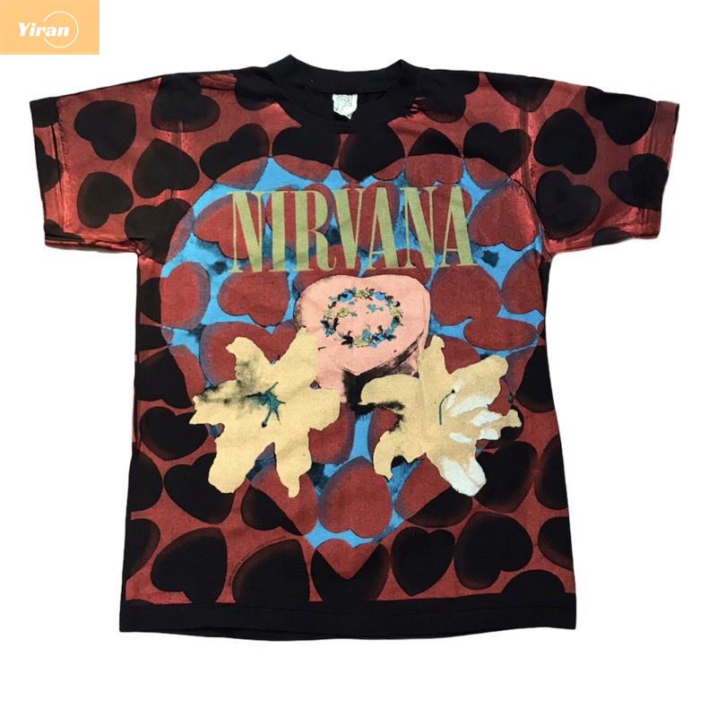 (yr) Nirvana Heart Shaped Box Sublimation Tshirt / Baju Microfiber Jersi / Jersey Sublimation / Tshi