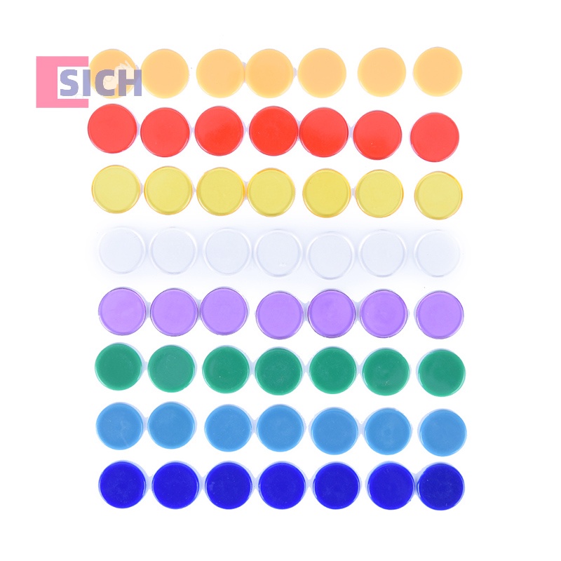 [Sich] ใหม่ เครื่องหมายชิปบิงโก PRO 1.5 ซม. *0.1 ซม. สําหรับการ์ดเกมบิงโก 100 ชิ้น ต่อถุง