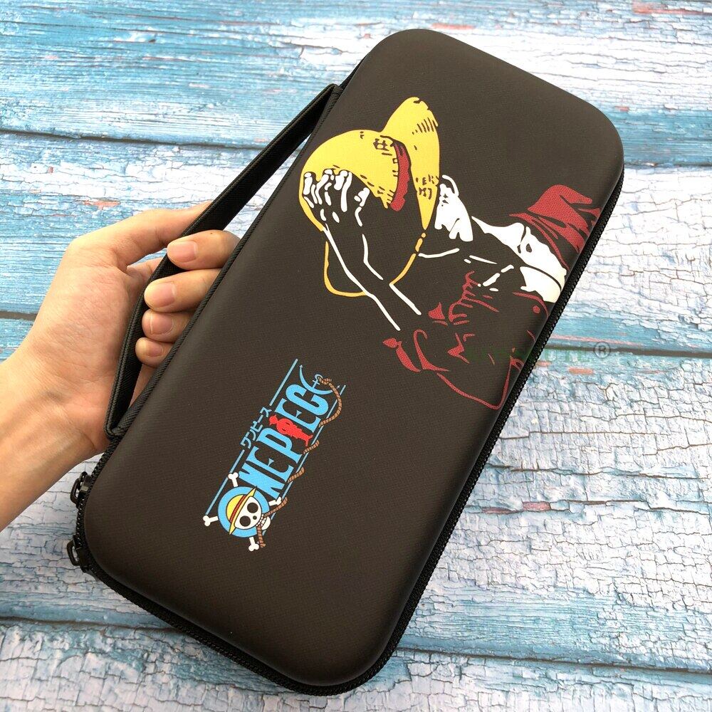 กระเป๋าเก็บ Nintendo Switch แบบแข็ง แต่งซิป ลายวันพีช ลูฟี่น่ารัก สําหรับ Lite Oled