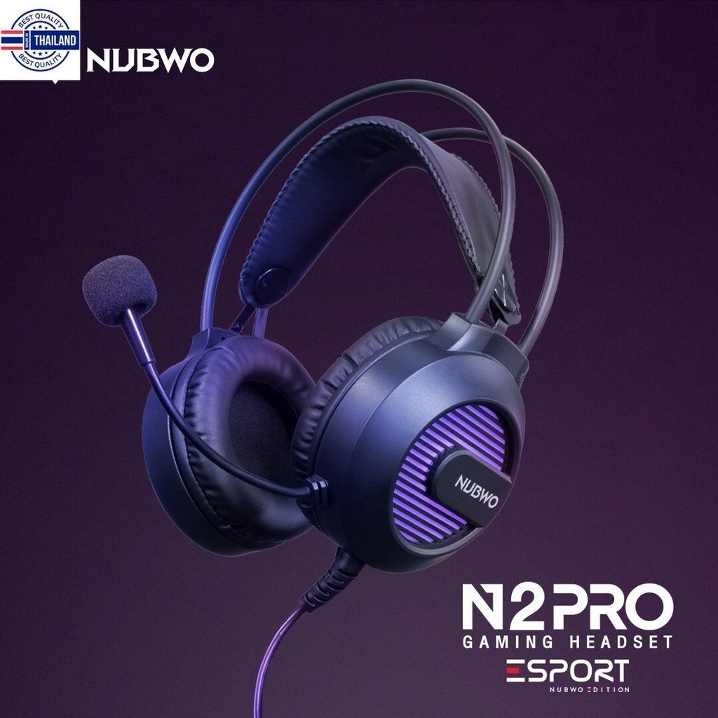 หูฟังเกมมิ่ง Nubwo N2PRO LED 7 Color 1 USB/1 Jack genuineประกันศูนย์ 1year
