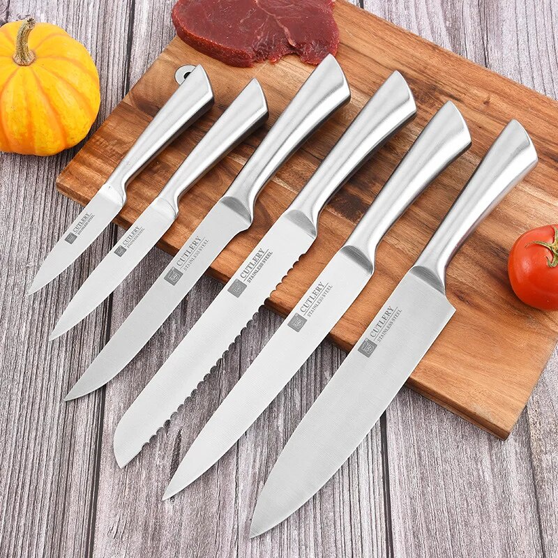 Stainless Steel Kitchen Knife Hollow Handle Chef Knife Cleaver Knife Bread Knife Fruit Knife Kitchen