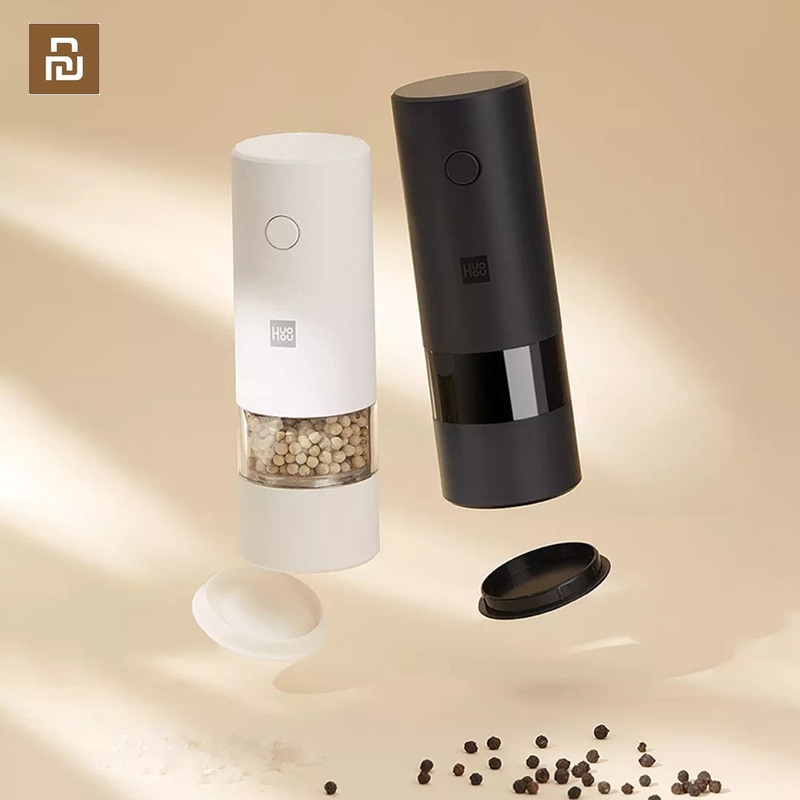 Xiaomi Ecochain Huohou 5 In 1 ปรับไฟฟ ้ าพริกไทยเกลือเครื ่ องเทศเครื ่ องบดเครื ่ องปรุงรสเครื ่ องมือห ้ องครัวบดสําหรับทําอาหารร ้ านอาหาร