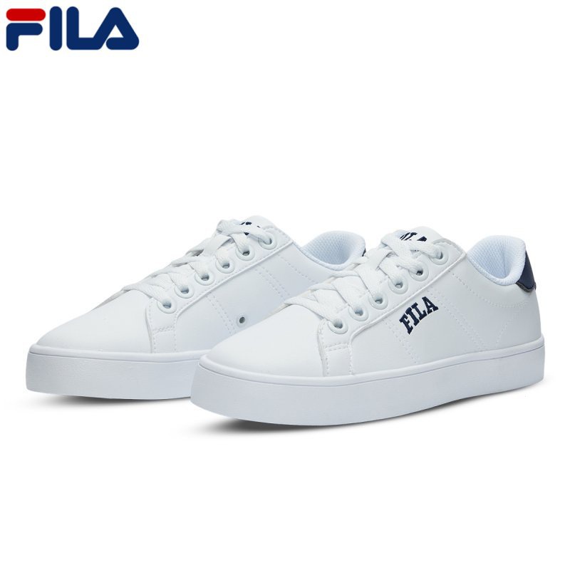 Fila Uni. รองเท้าผ้าใบ Court Deluxe 1TM01783E-147 สีขาว ฟ้า (ขนาดมม.)
