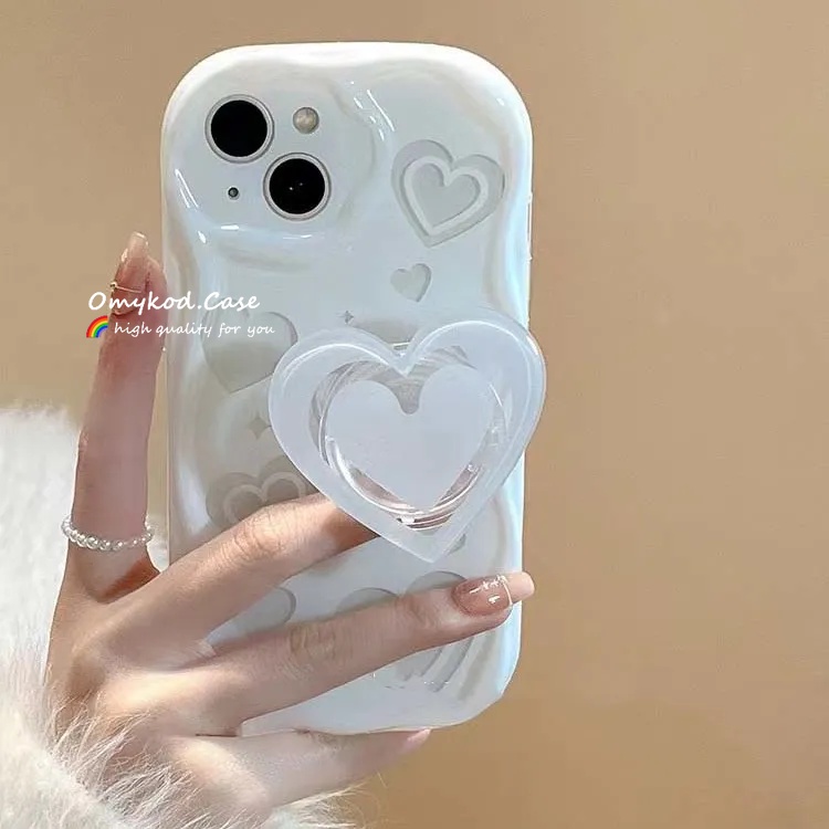 🌈Ready Stock🏆Realme C67 4G C53 C55 A35 A33 A30 A25Y A20 A15 A11 8i 5 5i 5S 6i Creative Love Phone Case &amp; Holder Soft Protection Back Cover