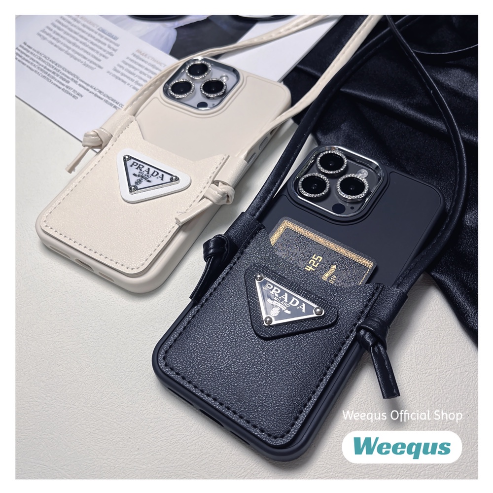 เคสโทรศัพท์มือถือ พร้อมสายคล้องไหล่ และช่องใส่บัตร คุณภาพสูง สําหรับ iPhone 15 Pro Max 15 Plus 14 13 12 11 Pro Max 7 8 Plus XR XS Max X