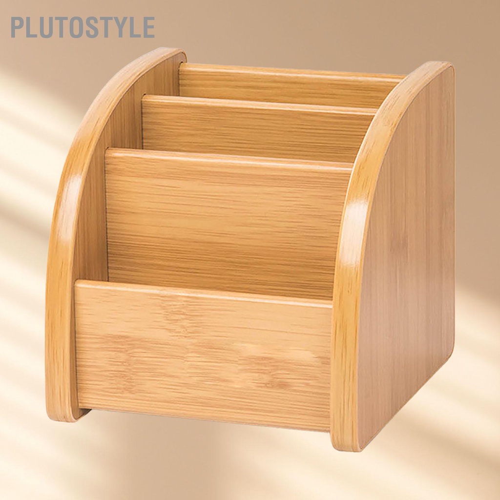 PLUTOSTYLE ผู้ถือดินสอปากกาถ้วยไม้ขนาดใหญ่ความจุ Desktop Storage Organizer ตกแต่งสำหรับห้องเรียนบ้าน
