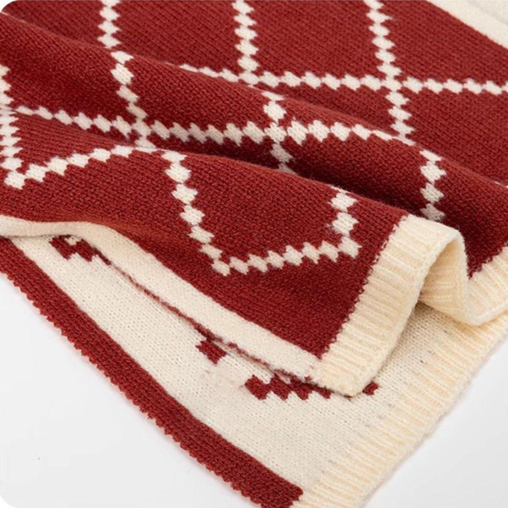 ผ้าพันคอถักจากบราซิล ออกแบบสองด้านลายสก๊อต หนามากเหมาะกับอากาศหนาว - รูปที่ 4