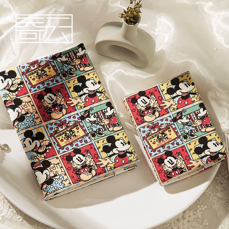 Huadao JiYun ตู้หนังสือผ้า ลายการ์ตูนมิกกี้ ขนาด A5 A6 ปรับขนาดได้