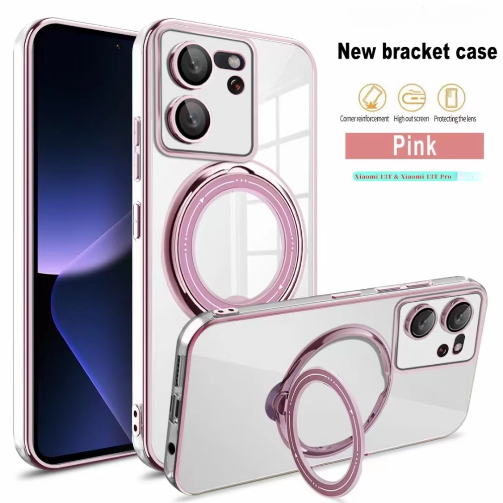 Magnetic Charging Ring Stand Holder เคส Xiaomi 13T Pro เคสโทรศัพท์ Mi13 Pro Mi13 Lite Mi12T Mi11T Pr