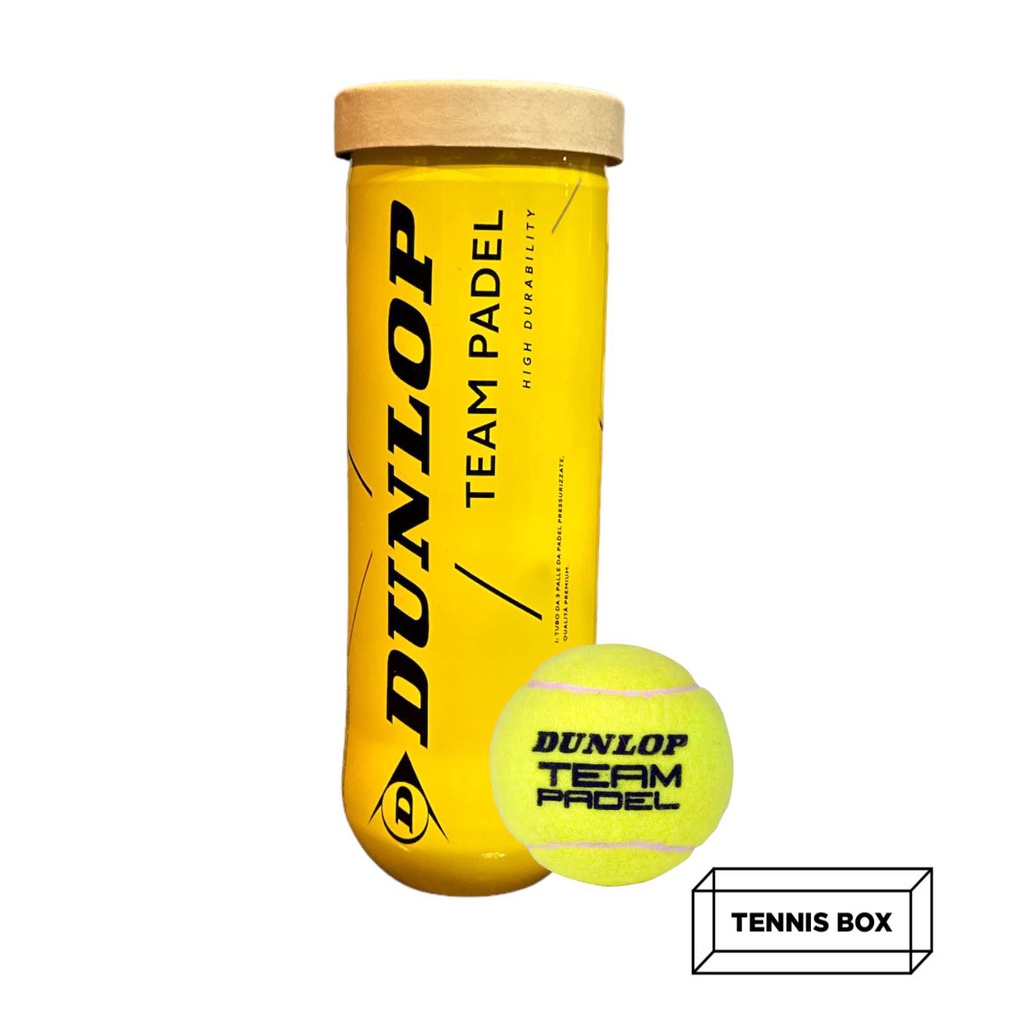 Padel Ball Dunlop Team Padel กระป๋องละ 3 ลูก ลูกพาเดล เทนนิส tennis พาเดล ของแท้ พร้อมส่ง