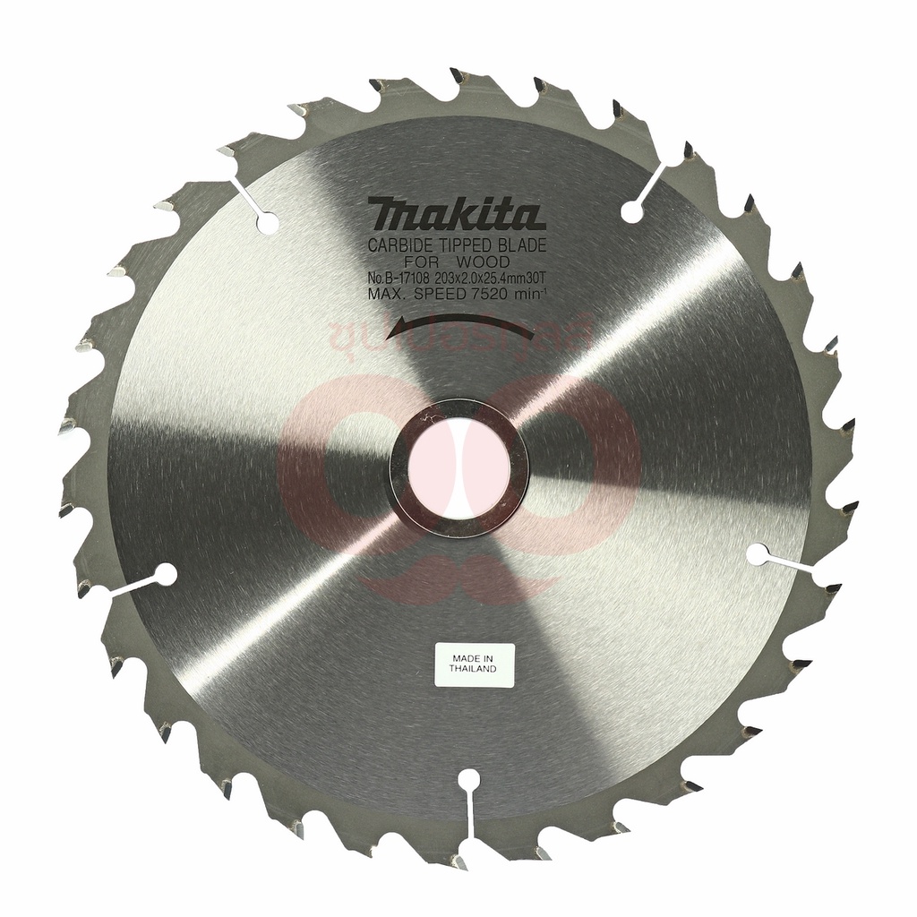 MAKITA ใบเลื่อยวงเดือนคาร์ไบด์สำหรับตัดไม้ 8 นิ้ว 30 ฟัน รุ่น B-17108 เส้นผ่านศูนย์กลาง 203 มม. หนา 2.0 มม. (มากีต้า)