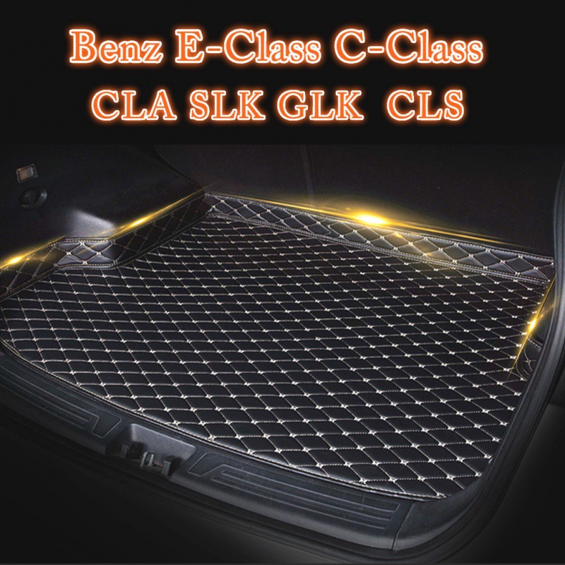 【สินค้าพร้อมส่ง】สำหรับ ( Benz E-Class C-Class CLA SLK GLK CLS )  พื้น ล่อม แผ่นป้องกระเป๋าเดินทาง หนัง PU ทนทานน้ำและการสกัดสี