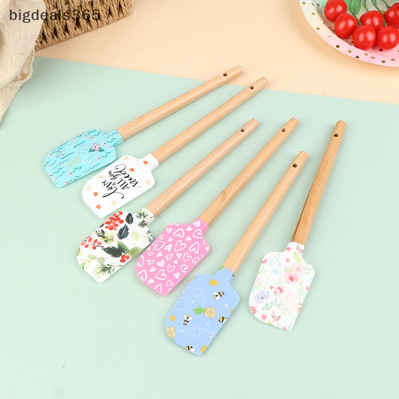 [bigdeals365] ไม้พายซิลิโคน ด้ามจับเรียบเนียน สําหรับทําเบเกอรี่ เค้ก พร้อมส่ง