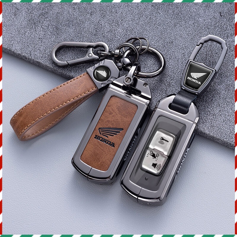 เคสกุญแจรีโมทรถยนต์ หนังโลหะ หรูหรา สําหรับ Honda ADV 160 PCX 160 Click 160 Forza350 Scoopy i 2023 Vision 2024