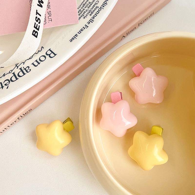 COD-ในไทย กิ๊ฟติดผม สีแคนดี้รูปดาวห้าแฉก มินิหน้าม้าคลิปด้านข้าง น่ารักหวาน สไตล์เกาหลี เด็กนักเรียนสำหรับผู้หญิง-Krismi