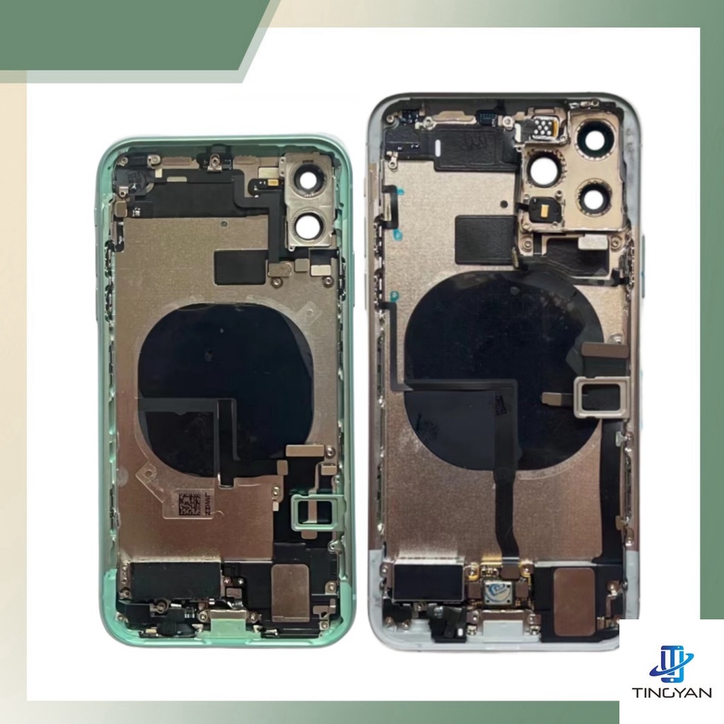 ฝาครอบแบตเตอรี่ด้านหลัง แบบเต็ม พร้อมสายแพ สําหรับ iPhone 11