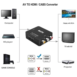 Av2hdmi ตัวแปลงสาย หัวแปลง AV To HDMI Converter (1080P) ตัวแปลงสัญญาณภาพและเสียงจาก AV เป็น HDMI / RCA To HDMI / D-PHONE