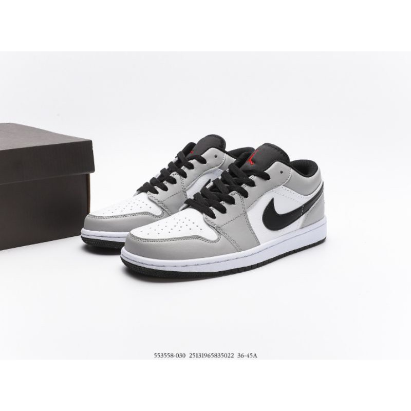 ของแท้ 100% Nike Air Jordan 1 Low Light Smoke Grey AJ1 รองเท้า sports