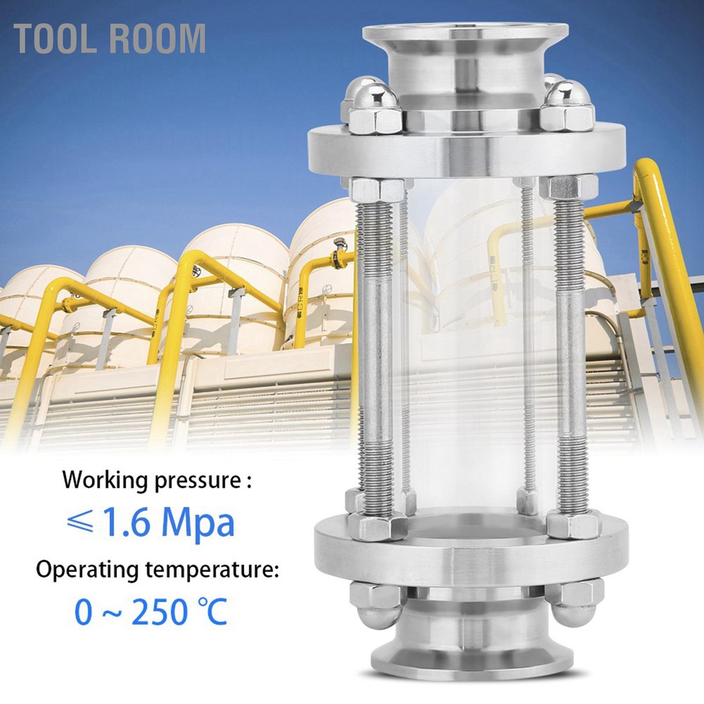 Tool Room สแตนเลส 304 Flow Sanitary Sight Glass Tri Clamp Type 38Φ