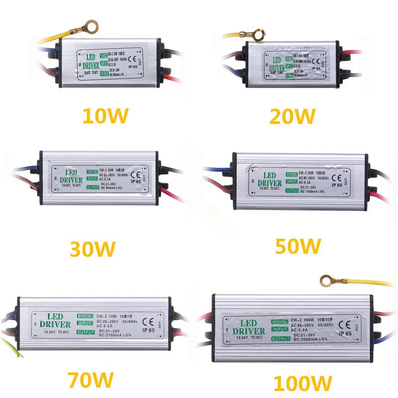 3000ma LED Driver 20W 30W 50W 100W กันน ้ ํา Transformers แหล ่ งจ ่ ายไฟ AC85-265V อินพุตอิเล ็ กทร