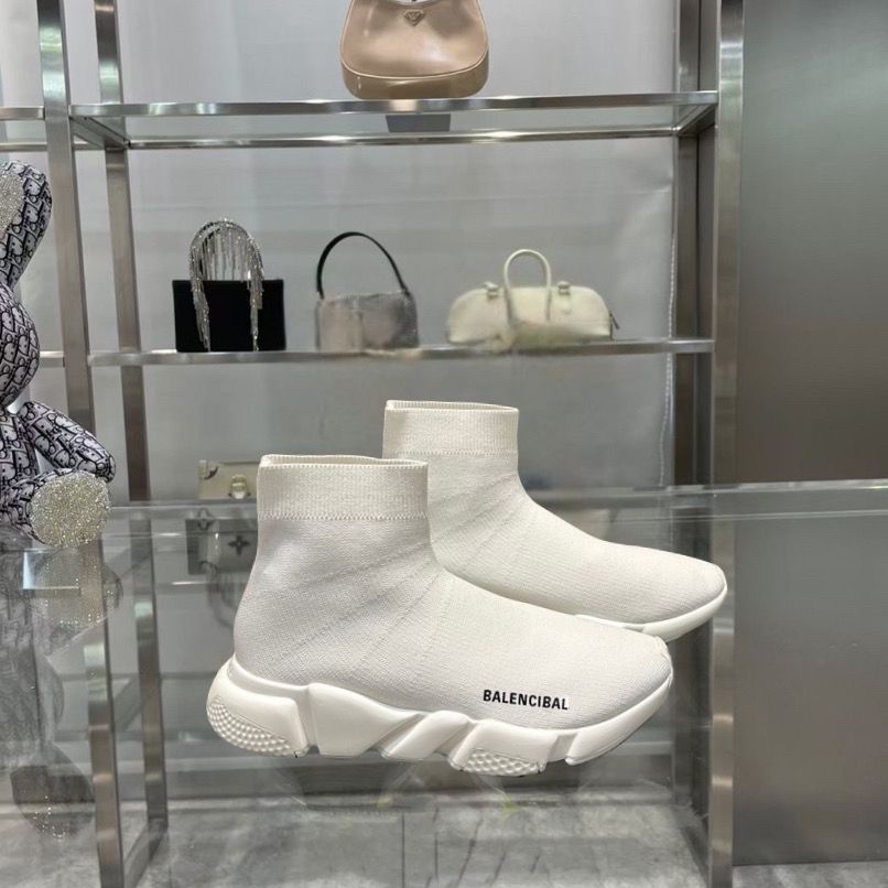Balenciaga รองเท้าลําลอง ข้อสูง ผ้ายืด สําหรับผู้ชาย คู่รัก