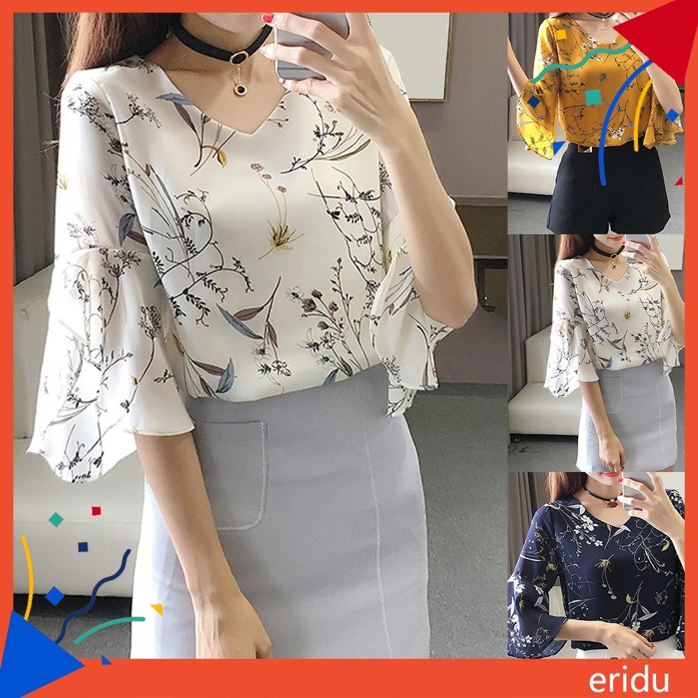 เสื้อเบลาส์แขนสั้น คอวี ผ้าชีฟอง พลัสไซซ์ สีขาว แบบเป็นทางการ สําหรับผู้หญิง